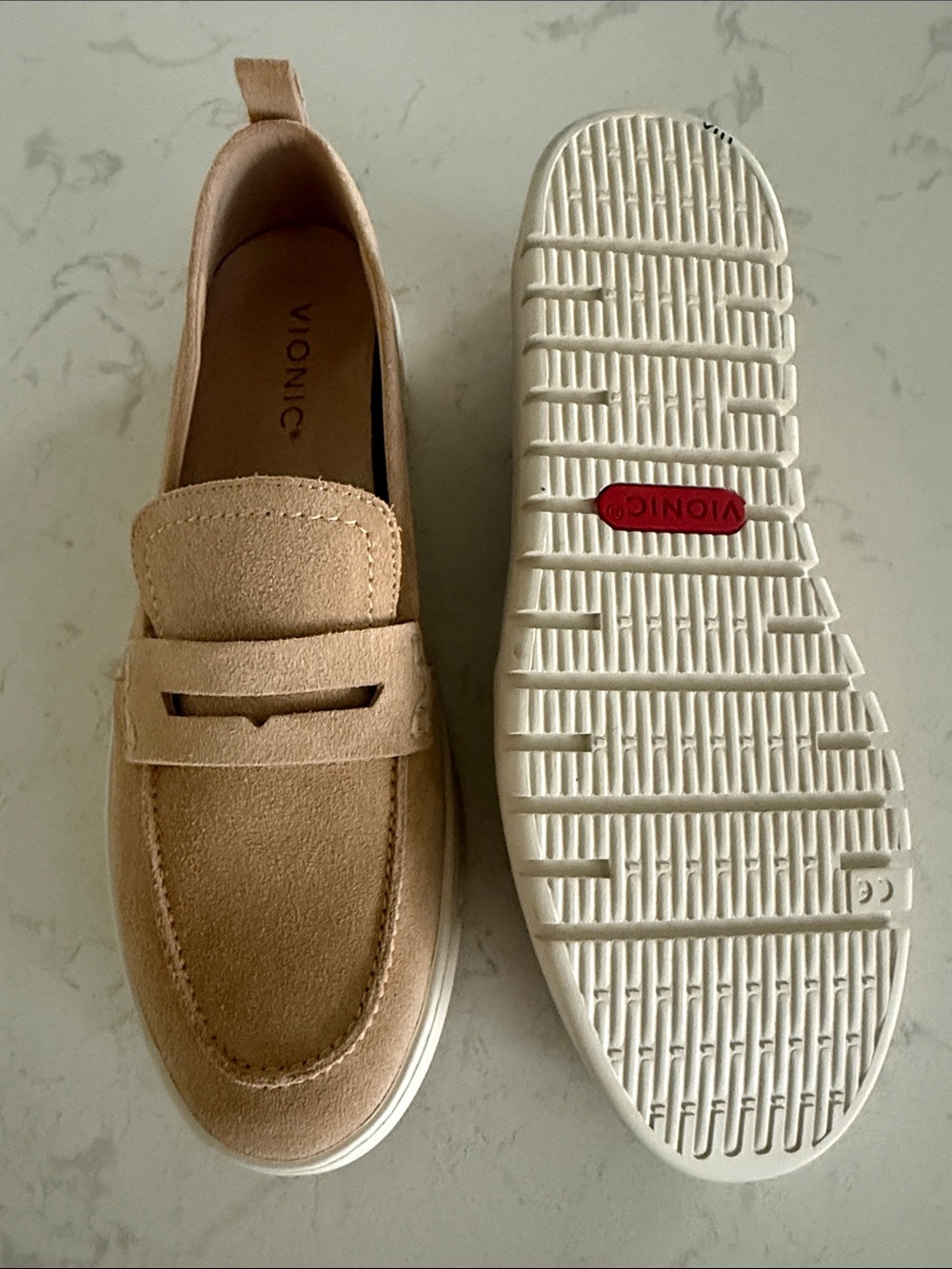 Vionic Uptown Sand Suede Penny Loafer - Size 10 - Picture 9 of 12
